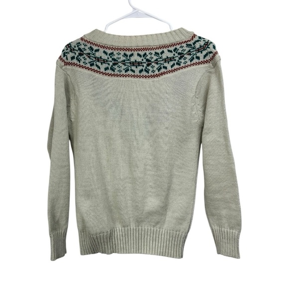 Vintage 70s 80s Norton’s Point Size Medium V Neck Hand Loomed Sweater Acrylic - Picture 2 of 7